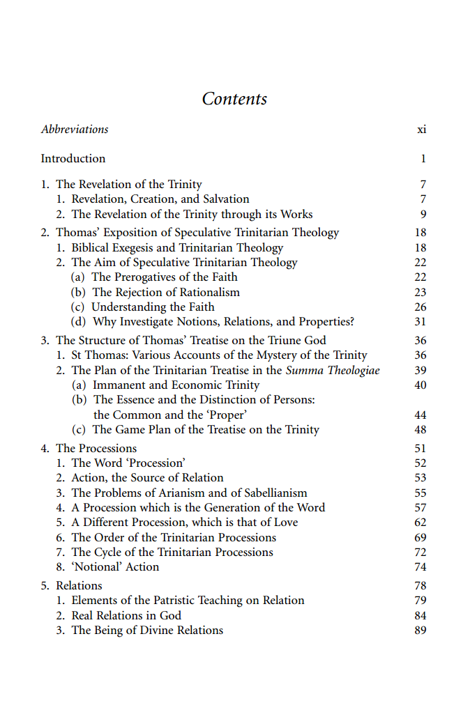 The Trinitarian Theology of St Thomas Aquinas | e-Book Guest